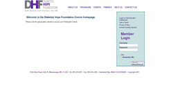 Desktop Screenshot of dhf.convio.net